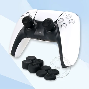 HOTHINK 1set 8pcs Estendido Soft Caps para PS4 PS5 Controlador de Aderência Polegar Botões para PlayStation 4 5