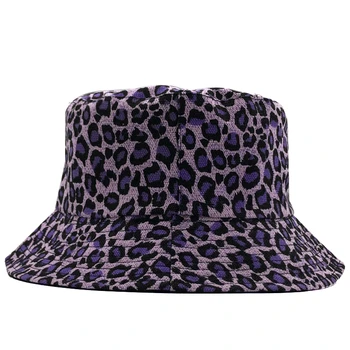 Leopard print Balde, Chapéu de Pescador Chapéu ao ar livre de viagens chapéu de Sol, Boné, Chapéus para Homens e Mulheres
