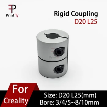 Printfly Impressora 3D de Peças L20D25 Rígida Eixo Acoplador de Pinça Deslizante de Servo-Motor, Acoplamento 3/4/5/6/6.35/8/10MM para CR10 Ender-3