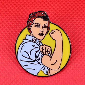 Podemos Fazê-Lo! Feminista Pinos Broche da segunda guerra mundial Cartaz de Rosie, a Rebitadeira para Incentivar as Mulheres a Entrar no mercado de trabalho!