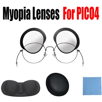 Anti Luz Azul de Óculos para PICO4 Lentes de Miopia -1.0/-2.0/-3.0/-4.0/-5.0/-6.0/-7.0 VR Lentes de Prescrição para PICO4 Acessórios