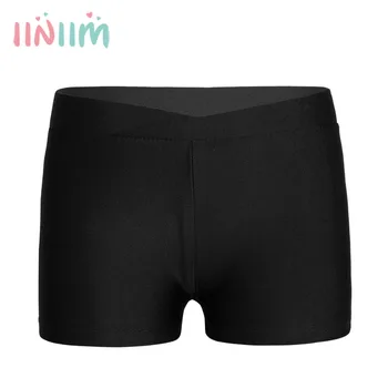 iiniim 2-12T Crianças Meninas V-frontal na Cintura Shorts Fundos para a Bailarina de Ginástica Collant de Verão de Roupa de Menino-corte Infantil Shorts