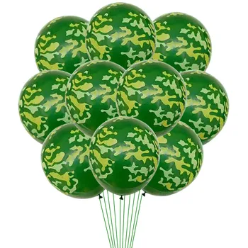 Azul Verde Camuflagem Ar balões de Látex Lutador Tanque do Carro de Polícia Militar de Tema de Festa de Aniversário, Decoração Brinquedo de Menino Bebê Globos
