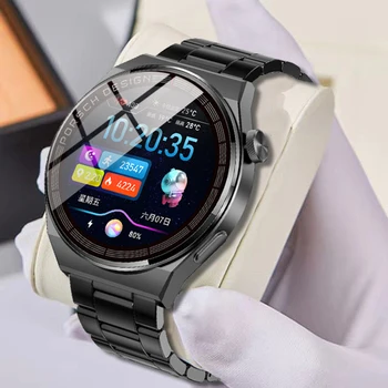 2023 Novo 390*390 Tela Smart Watch Sempre Exibir O Tempo de Chamada Bluetooth Local de Música Smartwatch Para homens Android TWS Fones de ouvido