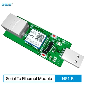 Serial para Ethernet Módulo de Nível TTL para RJ45 Placa de Teste CDSENET NS1-TB TCP Modbus RTU PARA HTTP DICIONÁRIO de CC de Baixa Potência:de 3 A 5,5 V