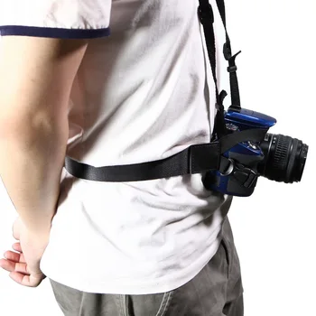 Meking Câmera DSLR Cintura, Cinto de Fivela para Caminhadas Viajar Cinta Elástica de Comprimento Ajustável Conveniente de Segurança Equipamento de