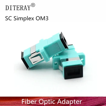 SC da Fibra óptica adaptador de conector de fibras OM3 SC SM Flange Simplex Monomodo SC-SC conector