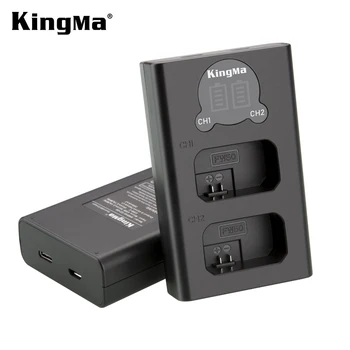 KingMa NP-FW50 Bateria Carregador USB LCD Duplo Carregador Para Sony ZV-E10 Alfa 7SII A7SM2 A7 A7M2 A7R A7RM2 A6100 A6400 A6500 A6000