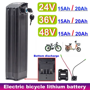 24V/36V/48V 20AH 15AH Bateria de Lítio Caixa De Ebike Caixa de Bateria 800W 500W 48V18650 bicicleta Elétrica de lítio bateria+carregador
