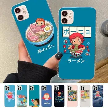 Japão Anime Bonito Ponyo on the Cliff Caso de Telefone para o iPhone 11 12 13 mini pro XS MAX 8 7 6 6S Plus X 5S SE DE 2020 XR caso