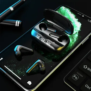 TWS TG04 sem Fio Fone de ouvido Bluetooth 5.2 Fones de ouvido hi-fi de Som Fone de ouvido Impermeável Redução de Ruído de Esportes Fones de ouvido Com Microfone
