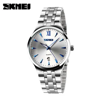 Relógios Mens Top de marcas de Luxo do Calendário de Moda Relógio de 3Bar Impermeável de Quartzo Relógios de pulso relógio masculino SKMEI 2019