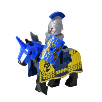 Medieval Figuras Idade Média Roma Guerreiros Cavaleiros Ranger Soldados a Cavalo o Castelo do Rei Blocos de Construção Tijolos de Brinquedos para as Crianças presentes