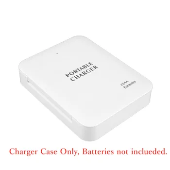 Portátil USB Powerbank Caixa de DIY 4xAA Bateria Caso de Viagens Carregador de Emergência do Banco do Poder de Caso para o Telemóvel w/LED Luzes de Atacado