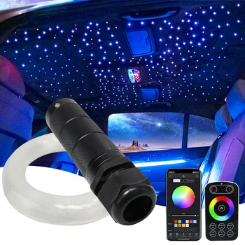 DC12V 6W RGB Smartapp Teto do Carro Estrelas, Luzes de LED com Fibra Óptica estrela da Luz de teto kits Mixed380-460pcs de fibra Óptica com Toque de RF