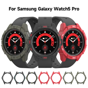 TPU Protector Cover da Banda Pulseira Bracelete para o Samsung Galaxy Watch5 Pro 45mm Quadro de Proteção de Assistir Carregador para Assistir a 5 Pro