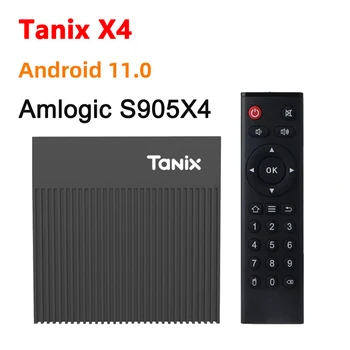 Tanix X4 Android 11.0 Amlogic S905X4 Smart TV BOX 4GB de RAM, 32GB/64GB ROM 2,4 G&5G wi-Fi 100M LAN Youtube 4K Set-Top Box VS X96 X4