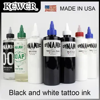 KEWER 240ml Original Profissionais de Tatuagem Permanente de Tinta Preto, Branco Tatuagens Pigmentos de Maquiagem, Corpo, Pintura da Arte da Tatuagem de Suprimentos