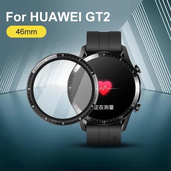 Para GT2e 46mm Macios de Fibra de Vidro Premium Protetor de Tela do Filme Tampa do Caso para o Huawei Assistir GT 2e smart watch acessórios