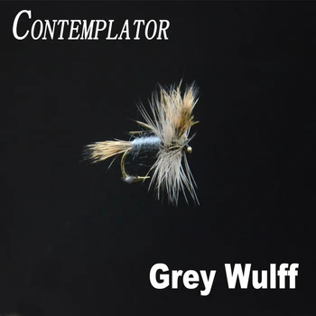 ADMIRADOR 5pcs/caixa Cinza Wulff realistas silhueta Mayfly dun robusto moscas secas 12#Trivialidades danica voar pesca com isca artificial