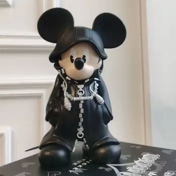Disney 35cm Kingdom Hearts Figura de Mickey, Rei Ornamento Anime Boneca Ornamento Figura de Ação de Brinquedos para Crianças