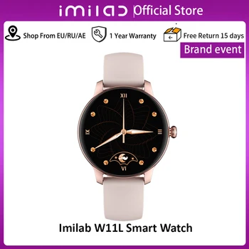 IMILAB W11L Smart Watch Mulheres SmartWatch 2.5 D Tela Curvada Coração da Taxa de Oxigênio no Sangue Monitor de Esporte Fitness Tracker Pulseira
