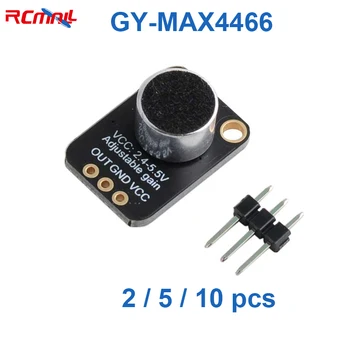 GY-MAX4466 Amplificador de Microfone Eletreto MAX4466 Mic Breakout Board, com Ganho Ajustável para o Arduino e o 2pcs/5pcs/10Pcs