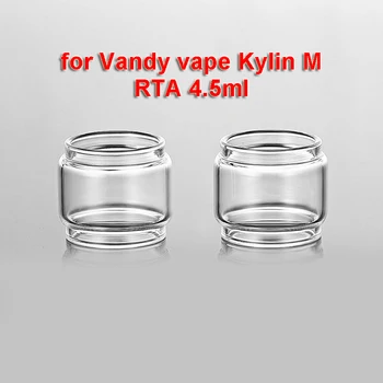 3PCS Substituição de Originais Tamanho de Bolha transparente Tubo de Vidro para Vandy vape Kylin M RTA 4,5 ml