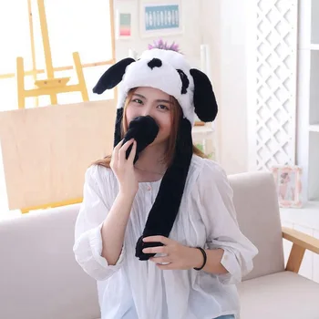 2021 Nova Moda de Alta Qualidade Diárias Panda Beliscar Ouvido Chapéu de Pelúcia para o Condutor Ouvido Pop-up Bonito Dança Brinquedo Gorro de Chapéus de Presente de Aniversário