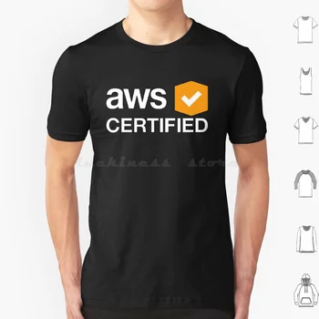 A Aws Certified Developer T-Shirt 6Xl Algodão Legal Tee Aws Certificada Aws Certificado de Desenvolvedor de Web Service Web Service Developer Aws