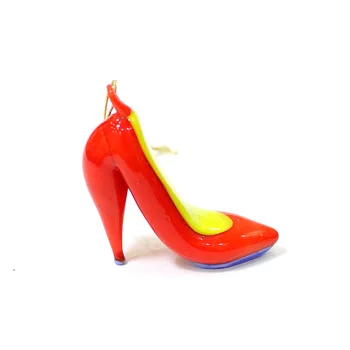 Suspensão Mini Estatueta De Arte Ornamento Mulheres Vidro Sapatos De Salto Alto Estátua Pingente De Casamento, Aniversário, Decoração De Acessórios De Princesa Dom