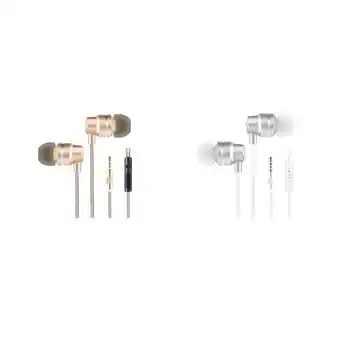 X100 Metal Em-orelha Fones de ouvido Estéreo de Graves Chamada Handsfree com Fios de Fones de ouvido do Built-in Microfone Fone de ouvido Fones de ouvido