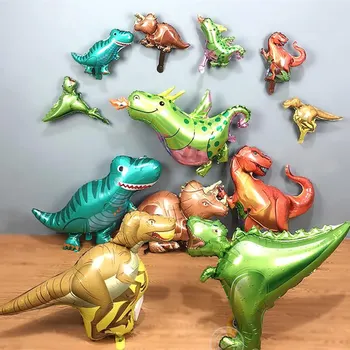 1pcs dinossauro balões pé de dinossauro 18inch dinossauro rodada balões folha de desenho animado dragon feliz aniversário, decoração para uma festa de crianças brinquedos