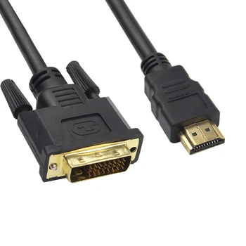 Compatível com HDMI para DVI Cabo compatível com HDMI Macho 24+1 DVI-D Macho Adaptador Conversor 1080P para Xbox HDTV, DVD, LCD DE 1,8 M