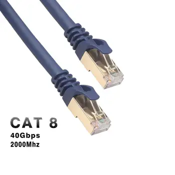 Cat8 Cabo Ethernet SFTP 40 gbps Super Velocidade de Rede RJ45 Lan Patch Cable para PS4 PC Portátil PS 4 Router Gato 8 Cabo Ethernet