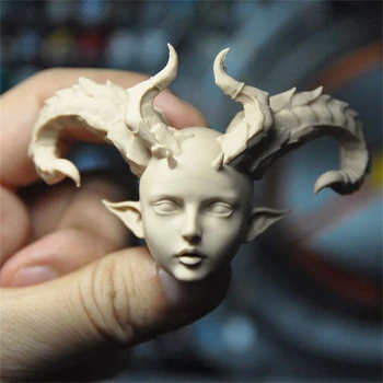 1/6 Escala Pintada Dragão Menina Monster Head Sculpt Ajuste para 12