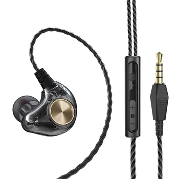 Original Fonge K1 Estéreo de Fone de ouvido com Fio Transparente Em-Ear Fone de ouvido de 3,5 mm Fones de ouvido de Baixo Fone de ouvido Com Microfone para iPhone Samsung GT