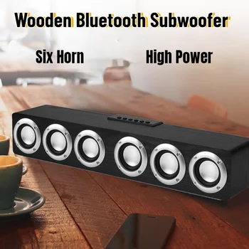 De madeira, Barra de Som de Áudio do Centro de alto-Falante Bluetooth Caixa de Sistema de cinema em Casa Woofers para alto-Falantes com Subwoofer de Som Gigaworks