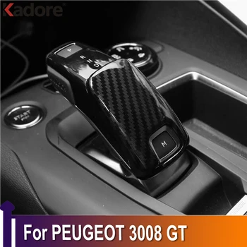 Peugeot 3008 GT 2017-2020 2021 2022 Carro Engrenagem Cabeça Shift Tampa Guarnição Adesivos Caixa de Engrenagem Quadro Auto Acessórios de decoração
