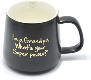 Vovô Caneca sou um Avô,Qual é o seu super-poder? Preto de Cerâmica, Canecas de Café de Melhor para o Avô de Porcelana Xícara de Chá Para o Pai