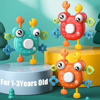 Engraçado Puxar Cadeia de Brinquedos do Bebê de Silicone Dentição Sensorial Brinquedo para Criança Bebê Educativa Precoce de Desenvolvimento da Educação Formação de Brinquedo