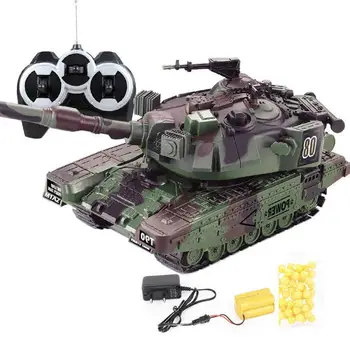 1:32 RC Tanque de guerra Pesados Grande Interativo Brinquedo de Controle Remoto de Carro Com a Atirar Balas Modelo Eletrônico Menino Birthdyas Brinquedos
