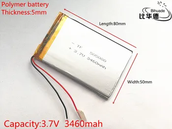 3,7 V,3460mAH (polímero de íon de lítio de bateria) bateria de iões de lítio para o pc da tabuleta de 7 polegadas, 8 polegadas a 9 505080 Frete Grátis