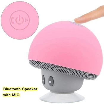 Mini Orador portátil sem Fio de Silicone da alto-Falante Bluetooth 3W Cogumelo Louderspeaker Super Bass Telefone, Leitor de ventosa Titular