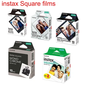Fujifilm Instax Quadrado de Borda Branca Preta Filmes Papel Fotográfico (10 a 100 pcs) para Instax SQ10 SQ6 Câmera Instantânea Compartilhar SP-3 Impressora
