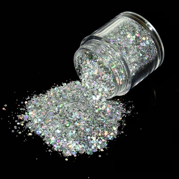 10 ml/Frasco Espelho de Ouro de Prata de Unhas de Glitter, Lantejoulas DIY Brilhante Paillette Holográfico Chrome Pó Bling Pigmento Glitter