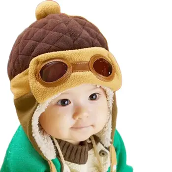 Doitbest de 2 a 5 anos de idade do Bebê menino Bombardeiro chapéu de pele por dentro Inverno Beanies Criança Urso piloto de chapéus de lã de crianças meninas Earflap Caps
