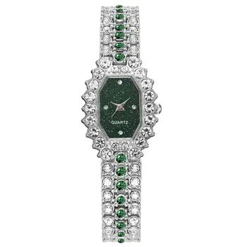 2022 mais Recentes Pequeno Mostrador Baguette Diamante Relógio de Quartzo para Mulheres Moda Casual de Negócios Marca de Luxo Pulseira de Mulheres Relógios de pulso