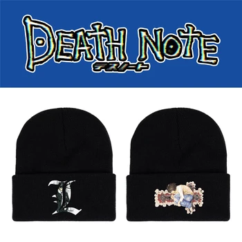 Japão Anime Death Note chapéu de Malha de Algodão homens mulheres gorro de Outono Inverno Quente chapéus de Desporto ao ar livre Cosplay Bonnet Festa Presente