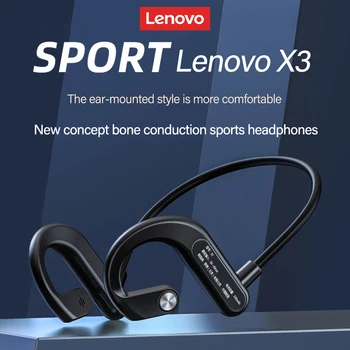 Original Lenovo X3 Ar Osso Condução de Fone de ouvido Bluetooth fone de ouvido sem Fio Não da Em-orelha Impermeável Fone de ouvido Com Microfone Para Esportes